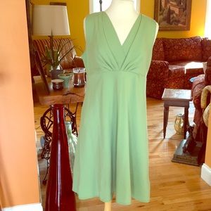 Travelsmith knit dress. Sea green, sleeveless.